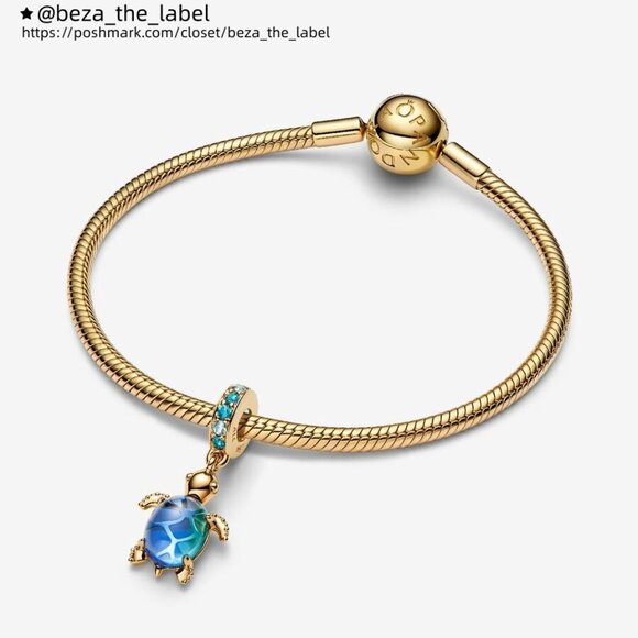 Pandora Sea Turtle Murano Glass Dangle Charm|Pendant - Picture 2 of 2